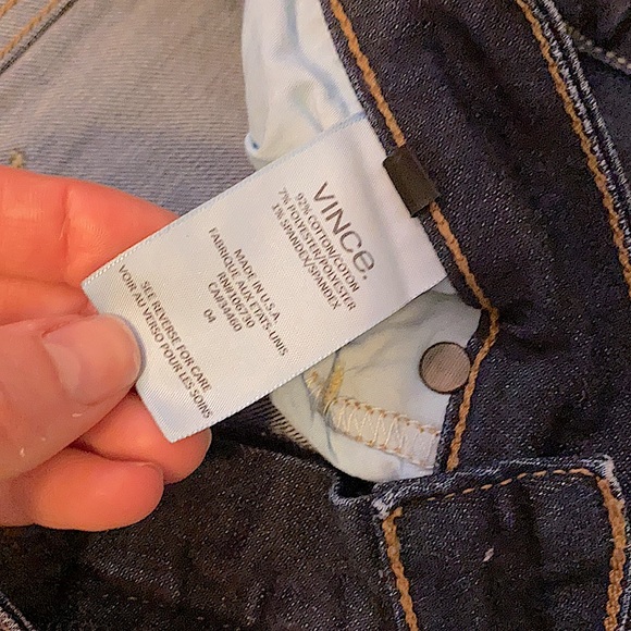 Vince. Dark Wash Skinny Jean - Picture 5 of 6